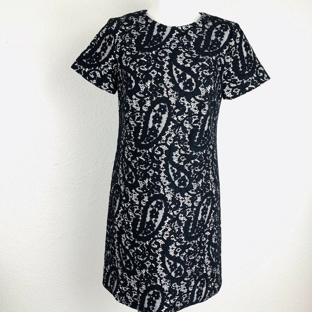 MICHAEL MICHAEL KORS Black White Lace Women Dress.